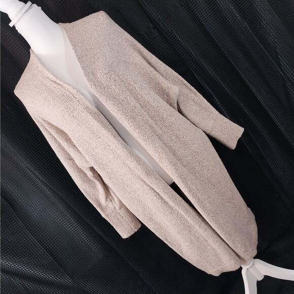 OLD NAVY! OATMEAL CREAM/TAN BEIGE MARLED DUSTER LENGTH CARDI SWEATER! SZ M - Picture 1 of 10